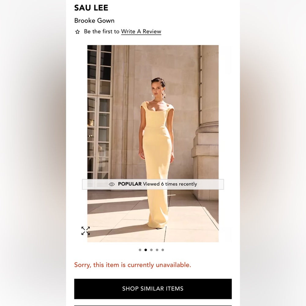 Butter Yellow Brooke Gown - SAU LEE